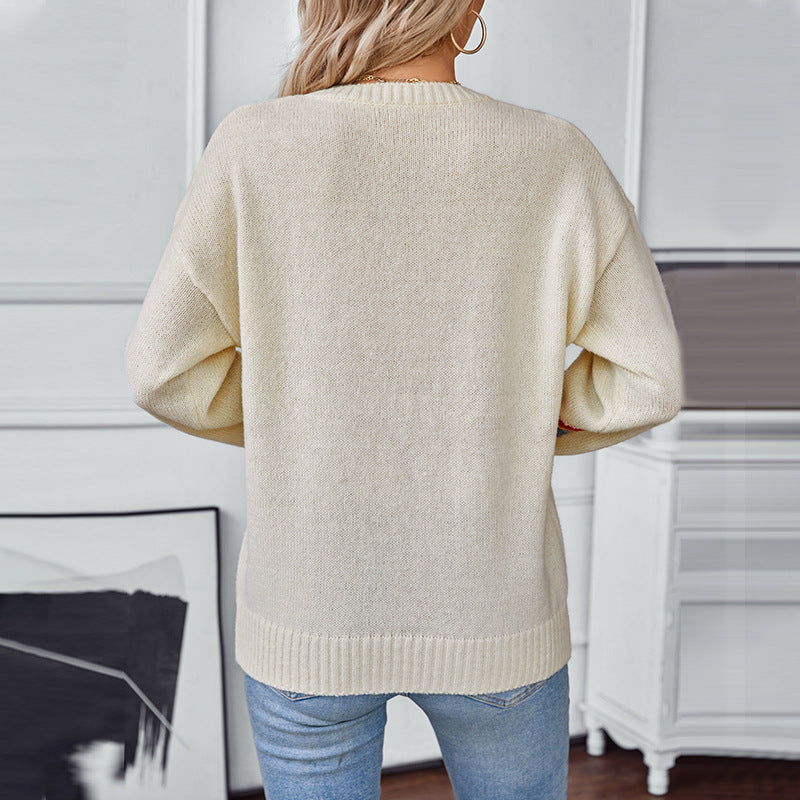 Women's patterned pullover