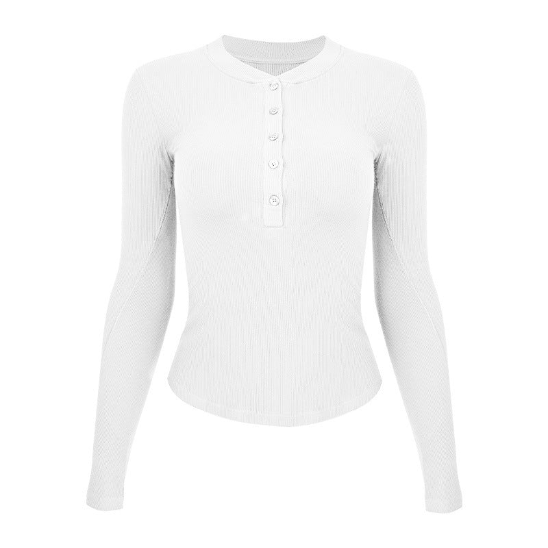 Women's Long Sleeve Shirt with Button Placket
