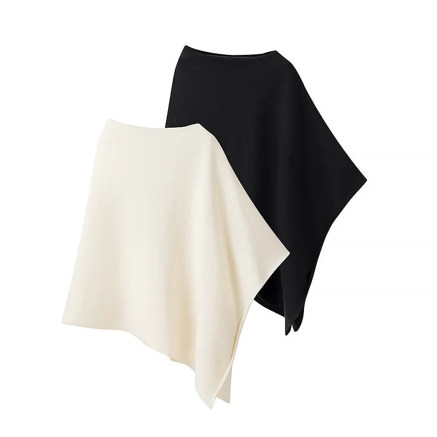 Women’s scarf poncho made of high-quality wool and elastic material