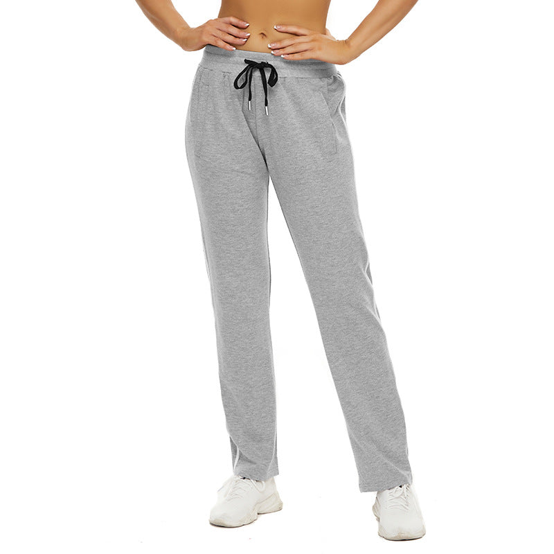 Women's casual pants with adjustable waistband and side pockets