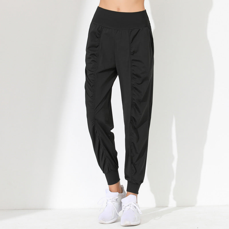 Women's Lightweight Athletic Jogging Pants with High Waist and Elastic Cuffs