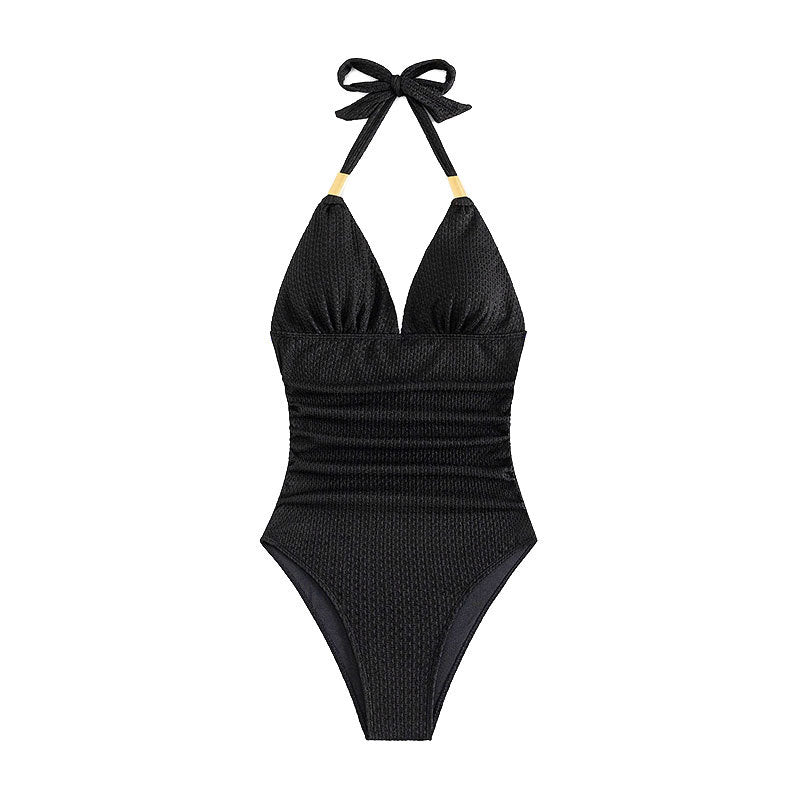 Women Sculpting V Neck One-Piece Swimsuit