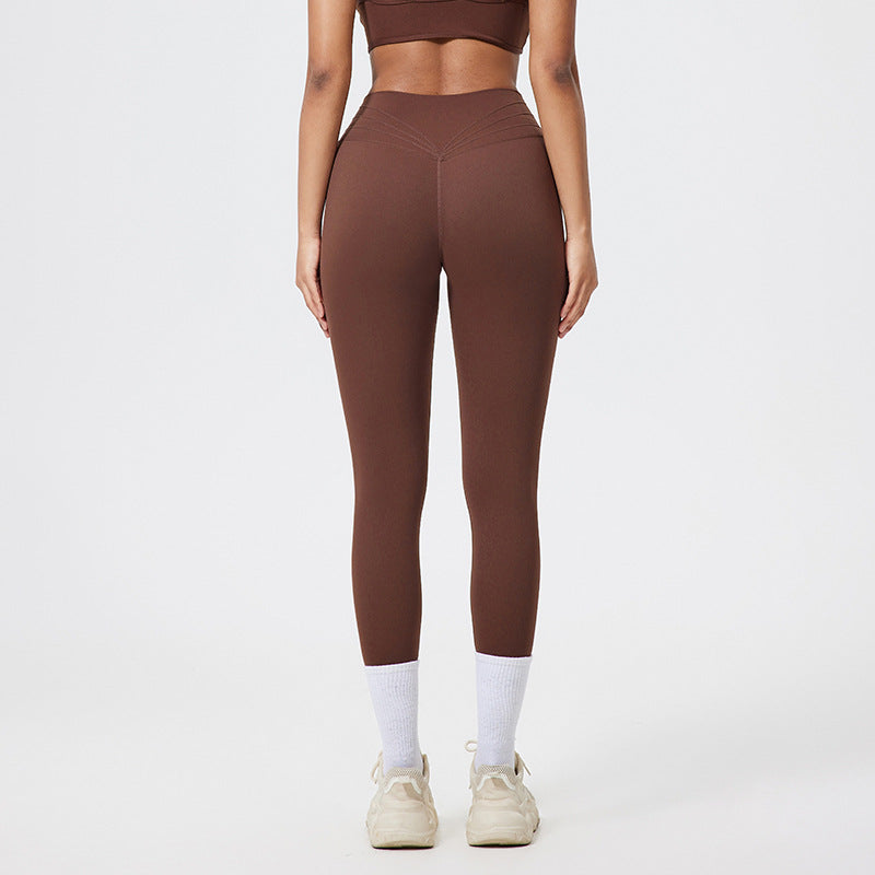 Ladies Shaping High-Performance Leggings with Fashionable Leopard Print