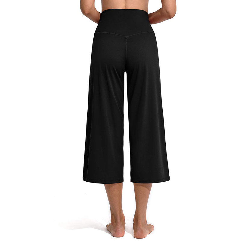 Ladies Comfortable Sporty Culottes with High Waist and Practical Pockets