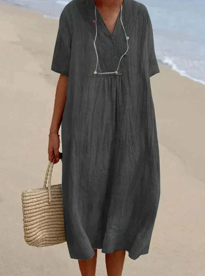 Summer dress made of cotton and linen