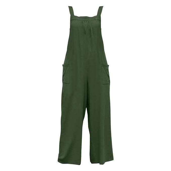 Women's Wide-Leg Overall with Adjustable Straps