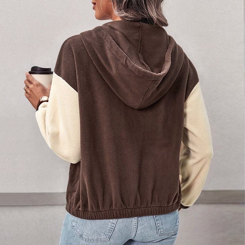 Women's fleece jacket with hood