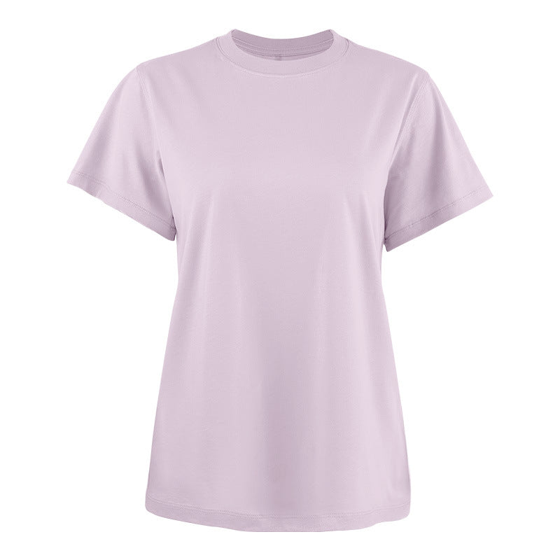 Women's basic t-shirt made from high-quality cotton with round neck