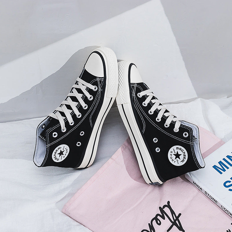 Women High Format Sneakers made of lightweight and breathable canvas with classic design