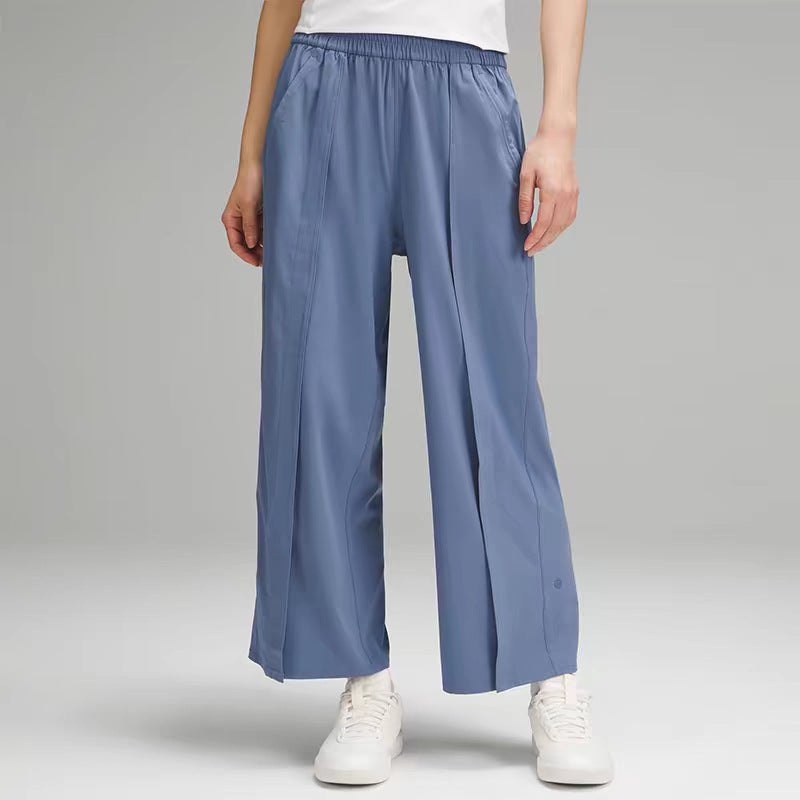 Ladies Comfortable Wide-Leg Leisure Pants made of Breathable Material