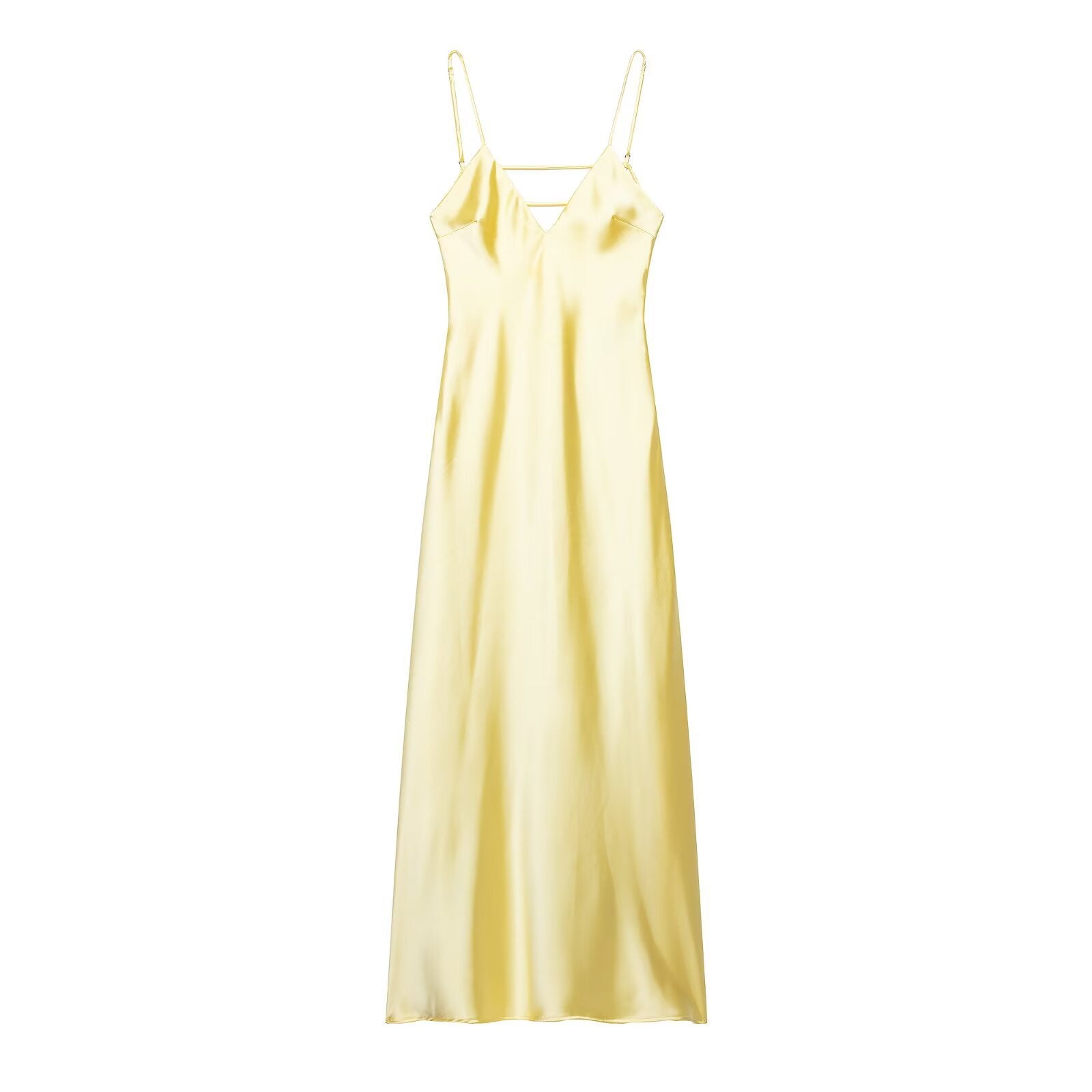 Femme Satin Slip Maxi Dress with Adjustable Straps