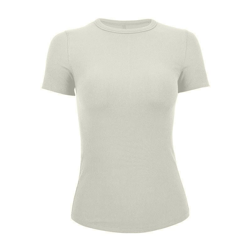 Women's Short Sleeve T-Shirt with Textured Design