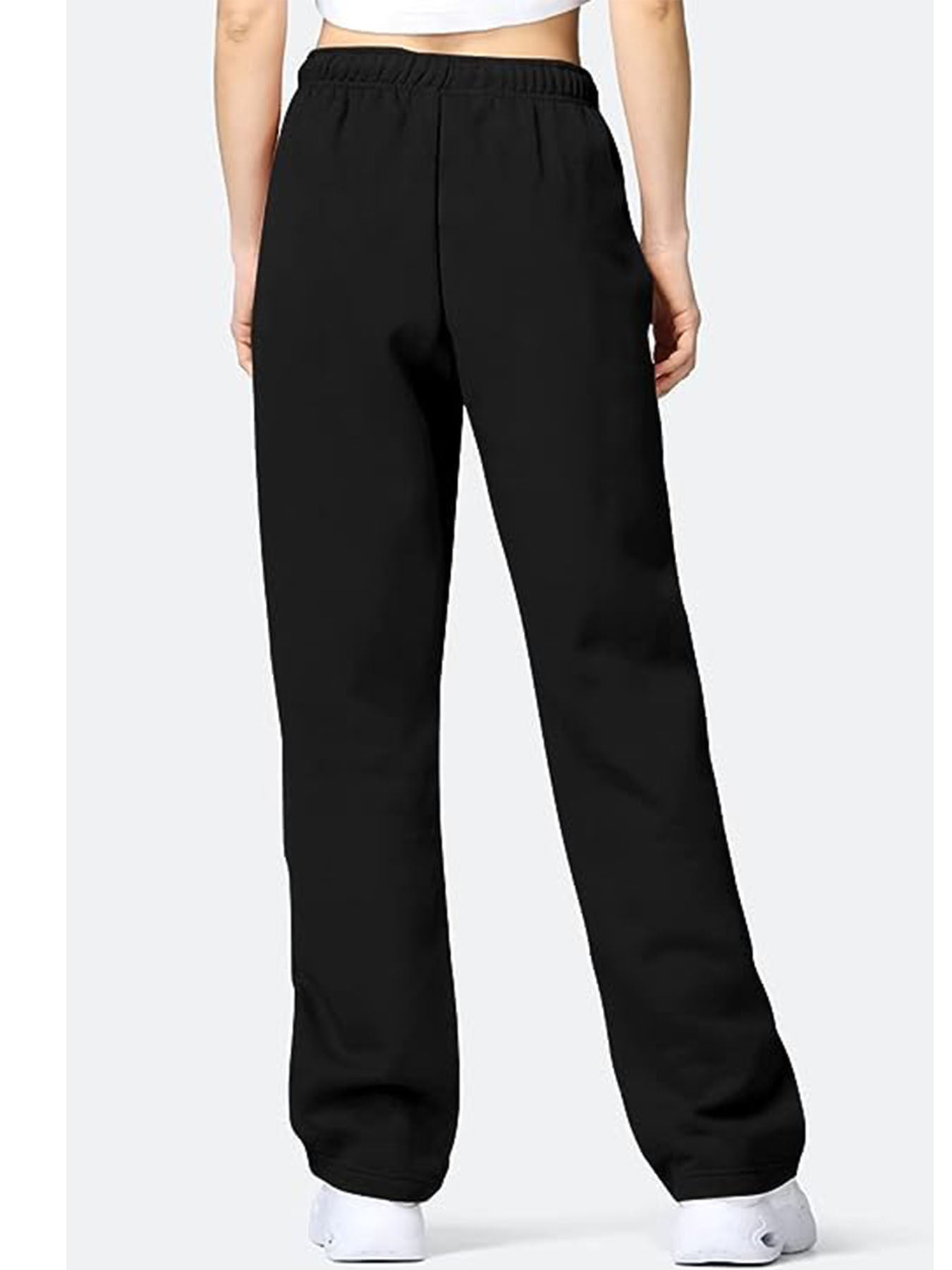 Ladies Comfortable Leisure Pants with Elastic Waistband and Side Pockets