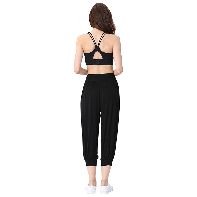 Women's Comfortable Harem Pants with High Waist and Elastic Cuffs