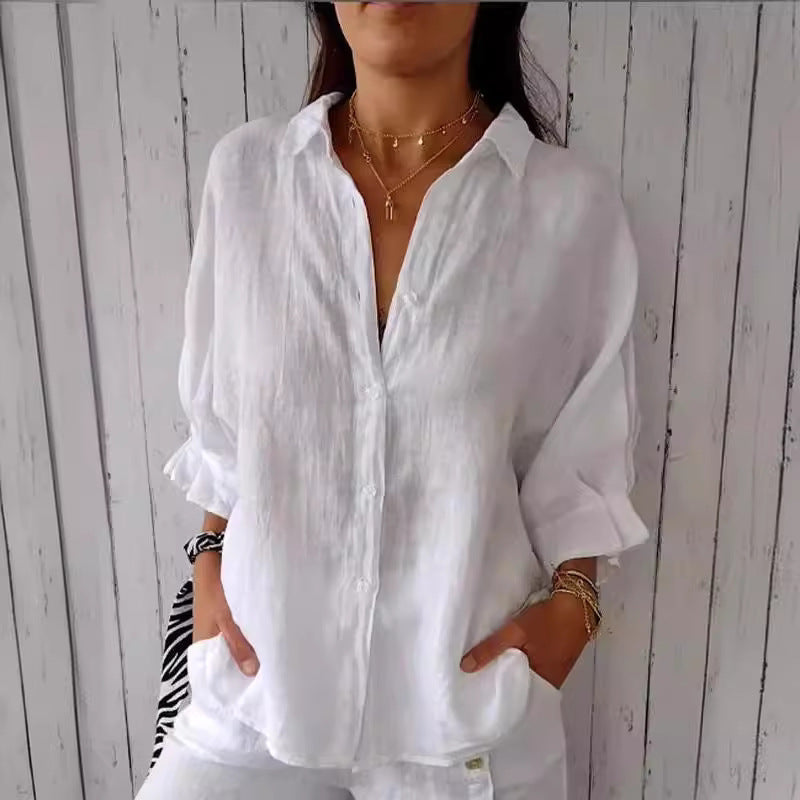 Women Light Linen Blouse