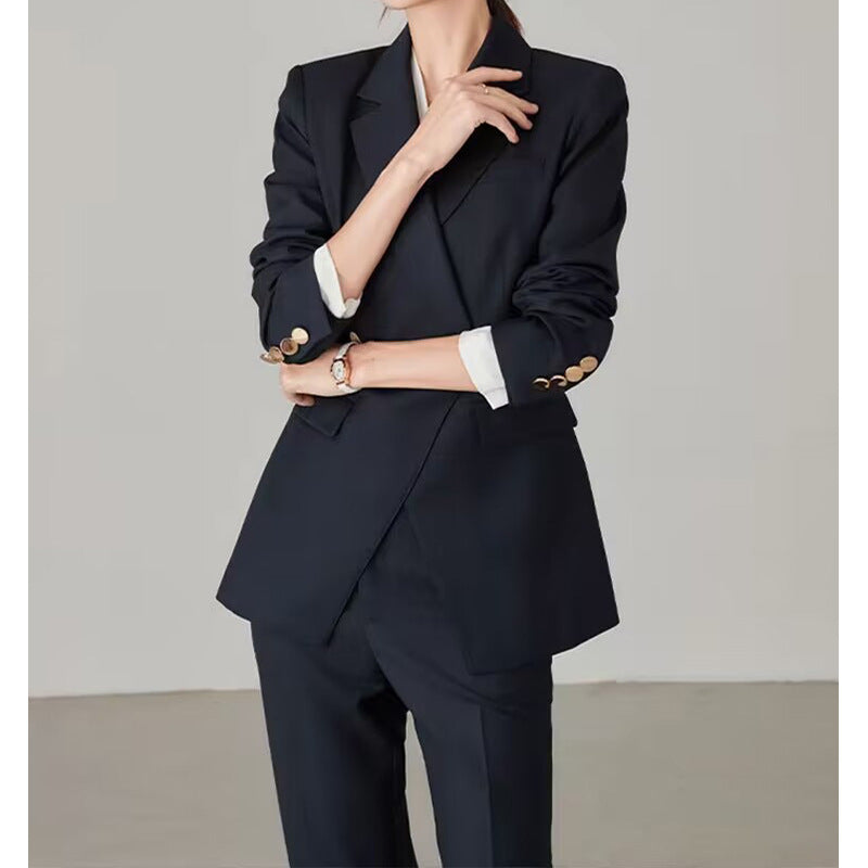 Women Tailored Double-Breasted Office Suit