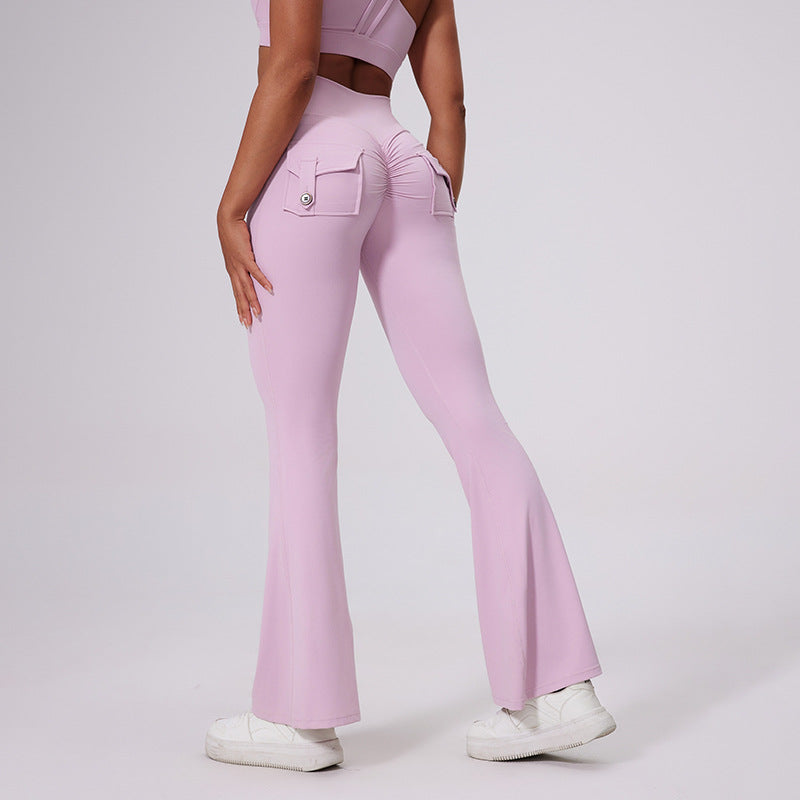 Women's Bootcut Leggings with Pockets and High Waist