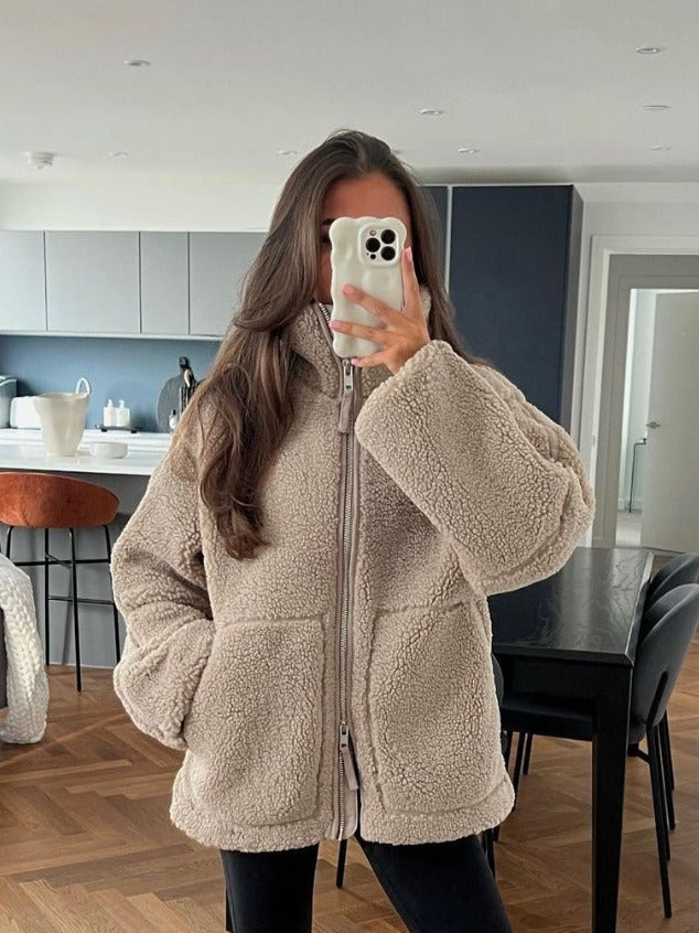 Women Oversized Fleece Jacket