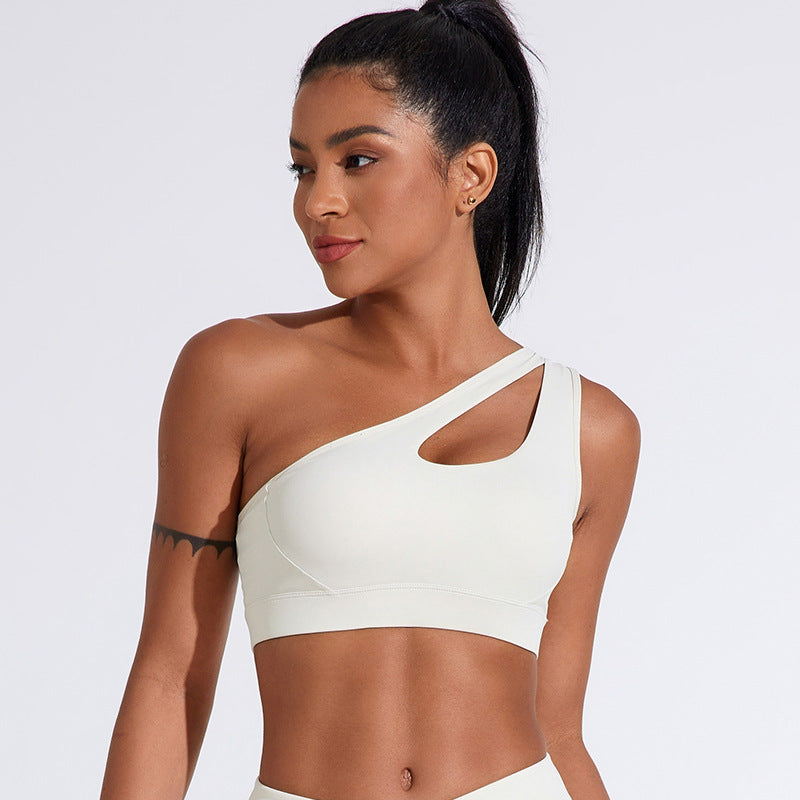 Women's One-Sided Sports Bra with Cut-Out Design