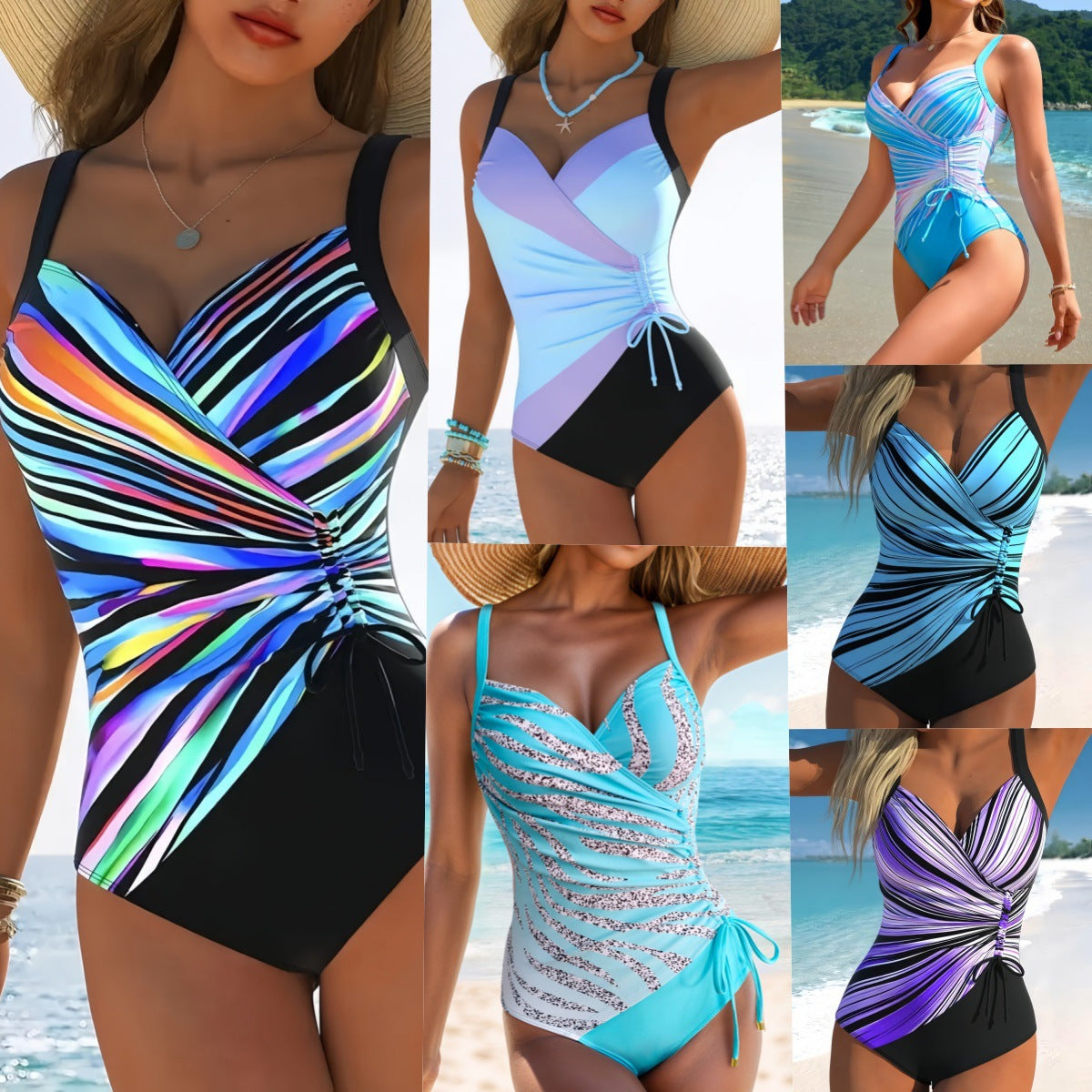 Women's swimsuit with a figure-flattering design