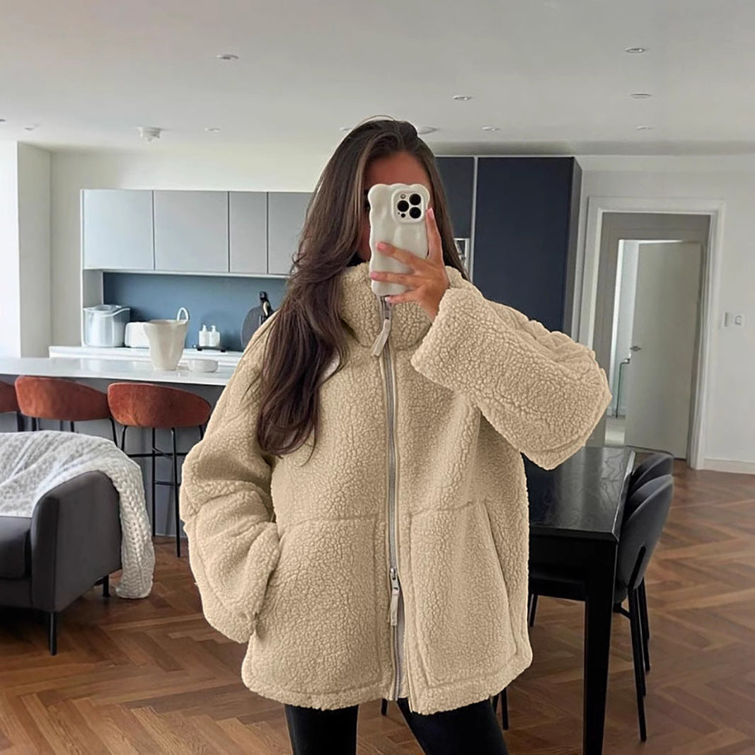 Women Oversized Fleece Jacket