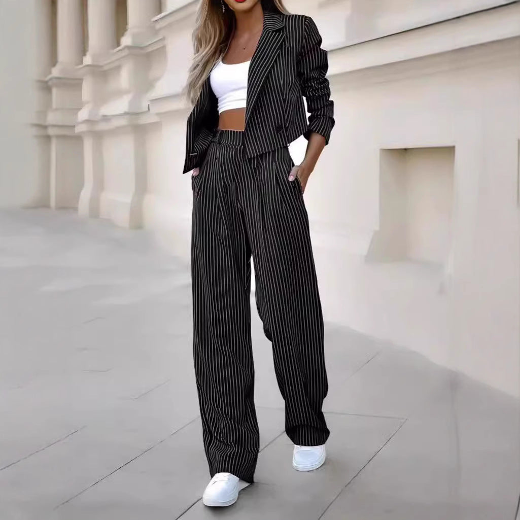 Women Striped Suit
