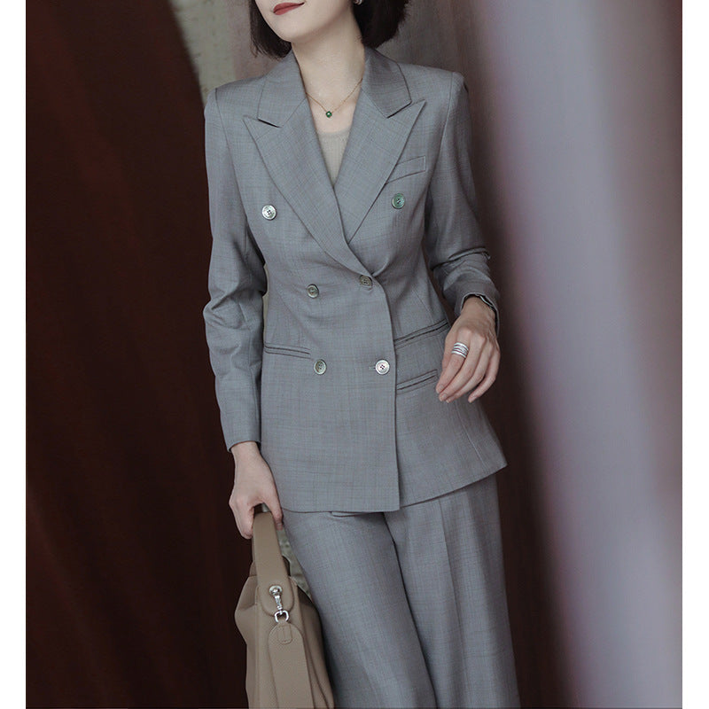 Women's Tailored Double-Breasted Suit Set