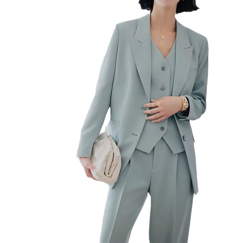 Women's tailored three-piece blazer and pantsuit