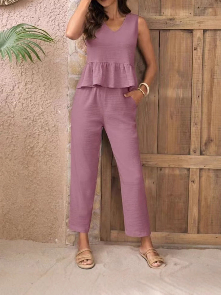 Women's Elegant Jumpsuit with Modern Gatherings and Casual Cut