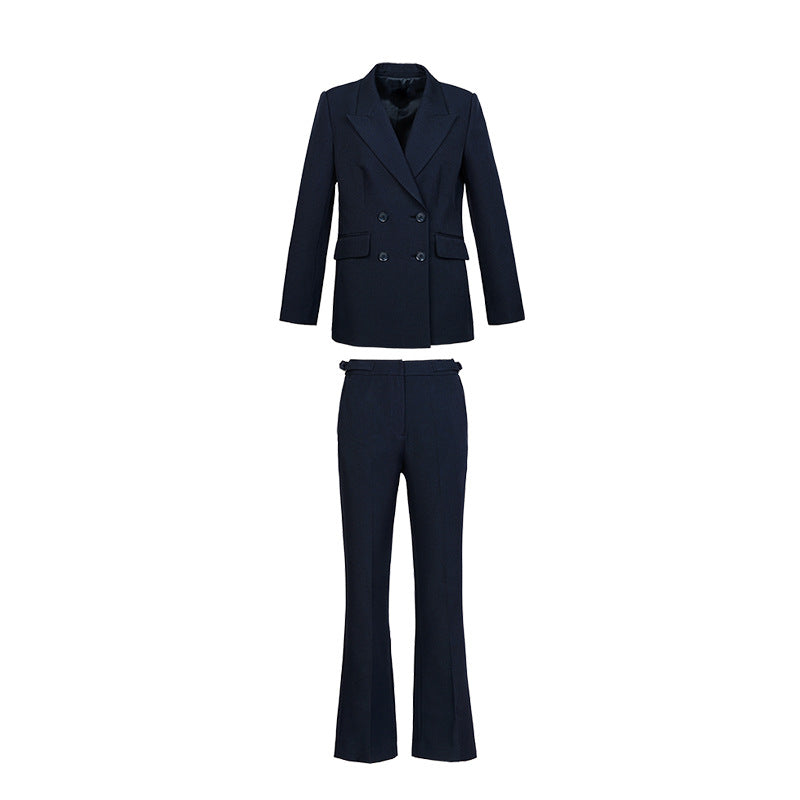 Women's Tailored Double-Breasted Blazer and Pants Set