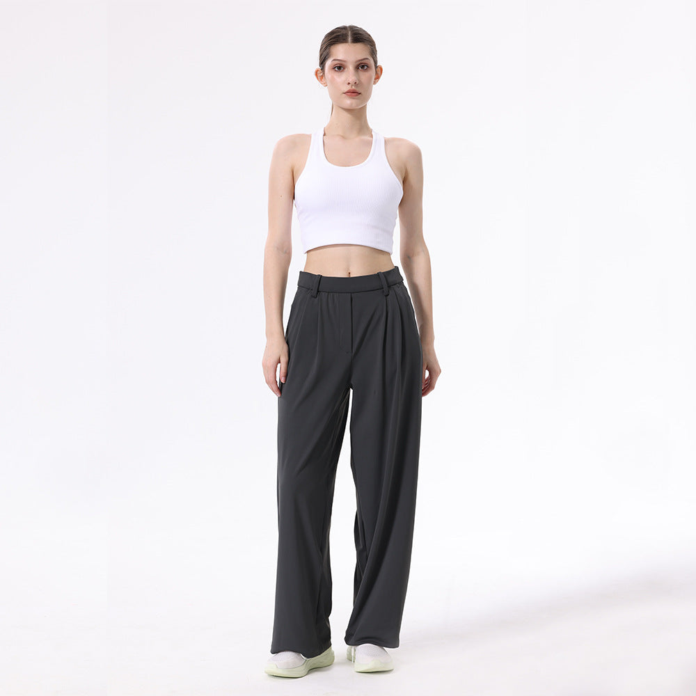 Women's High-Waisted Wide-Leg Trousers