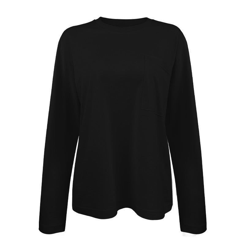 Women's Long Sleeve Shirt with Practical Chest Pocket
