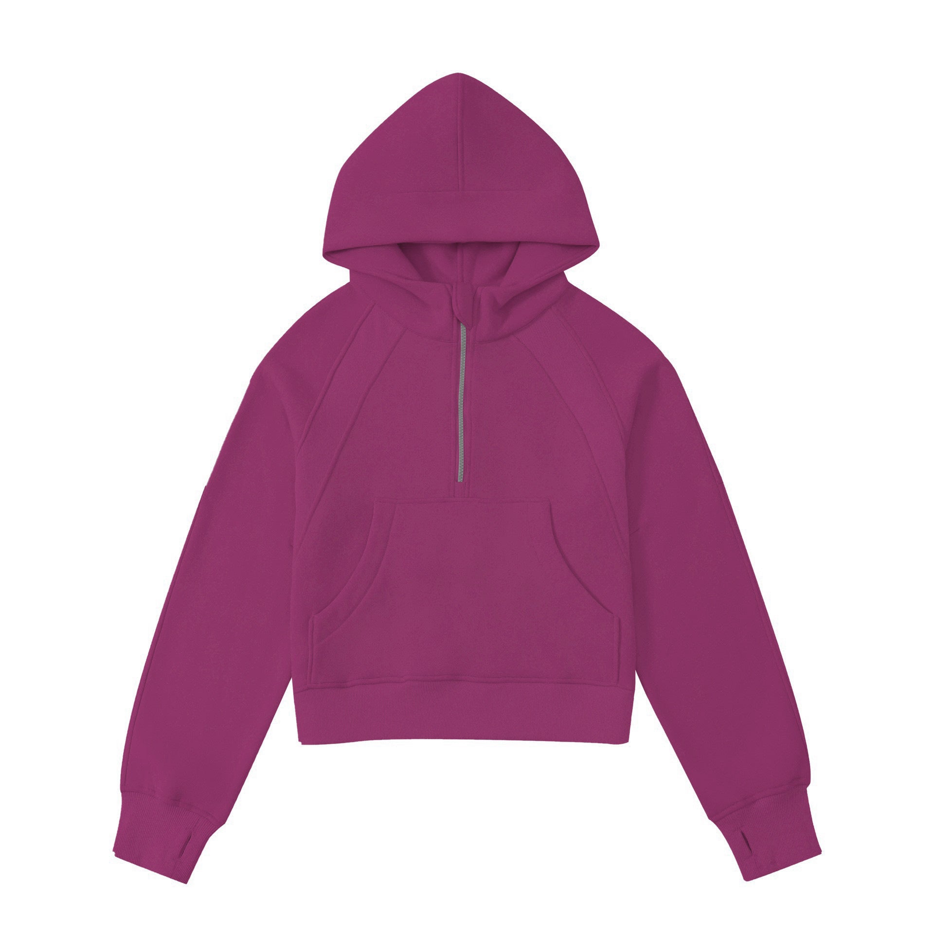 Women's Cropped Zip-up Hoodie