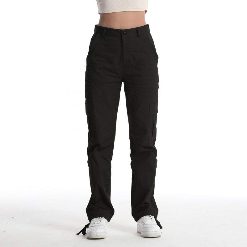 Ladies cargo pants with side pockets