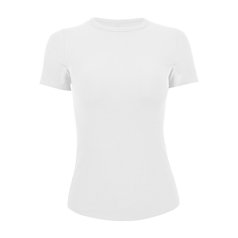 Women's Short Sleeve T-Shirt with Textured Design