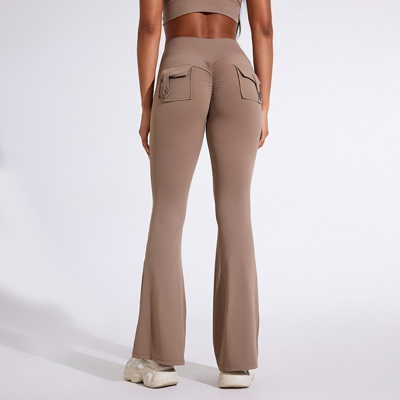 Women's Bootcut Leggings with Pockets and High Waist