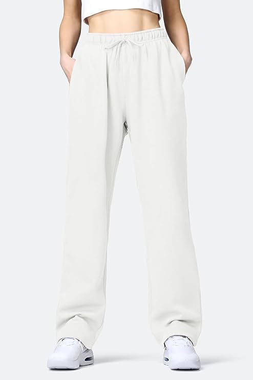 Ladies Comfortable Leisure Pants with Elastic Waistband and Side Pockets