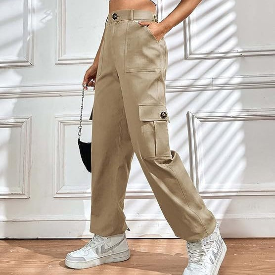 Ladies cargo pants with side pockets
