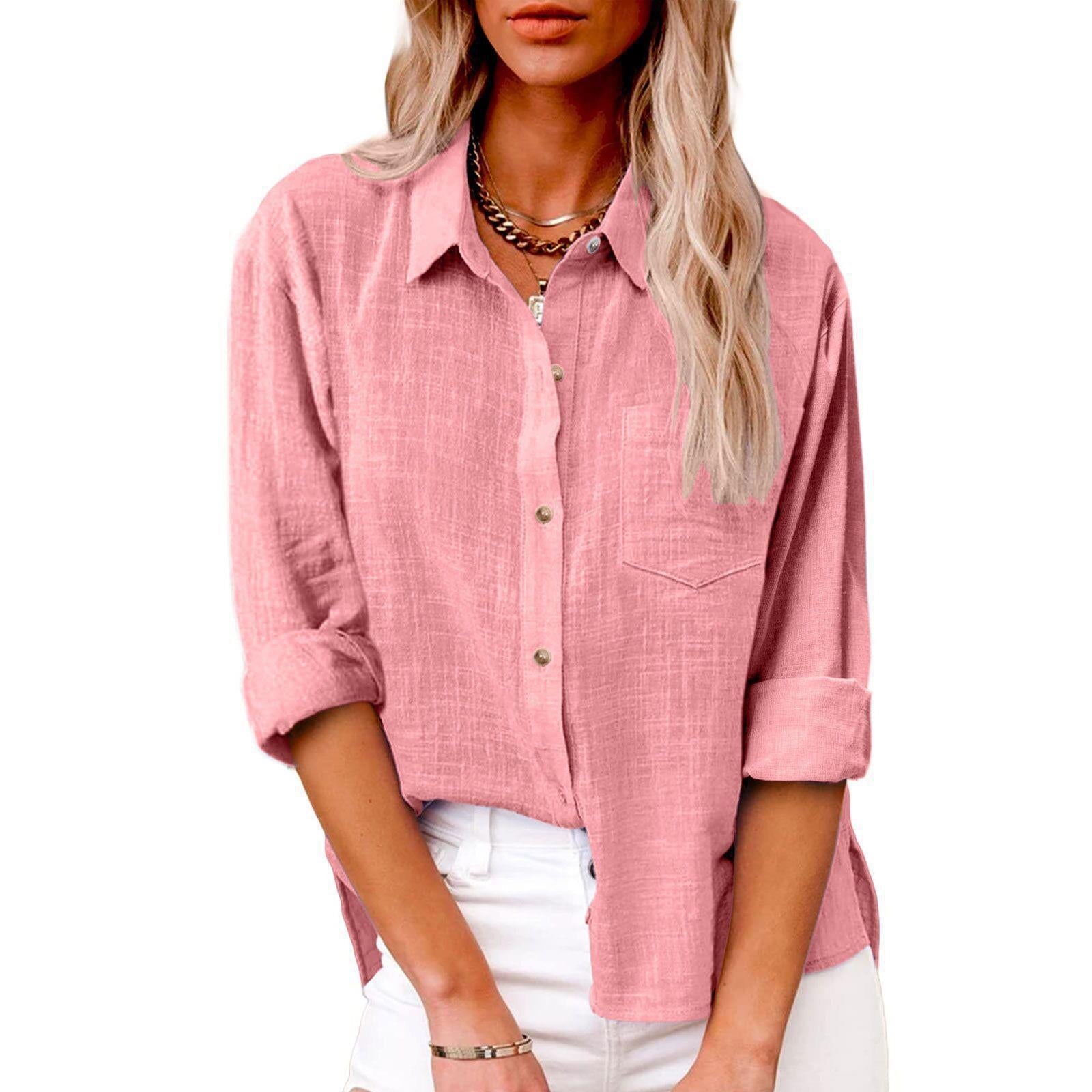 Women casual linen blouse