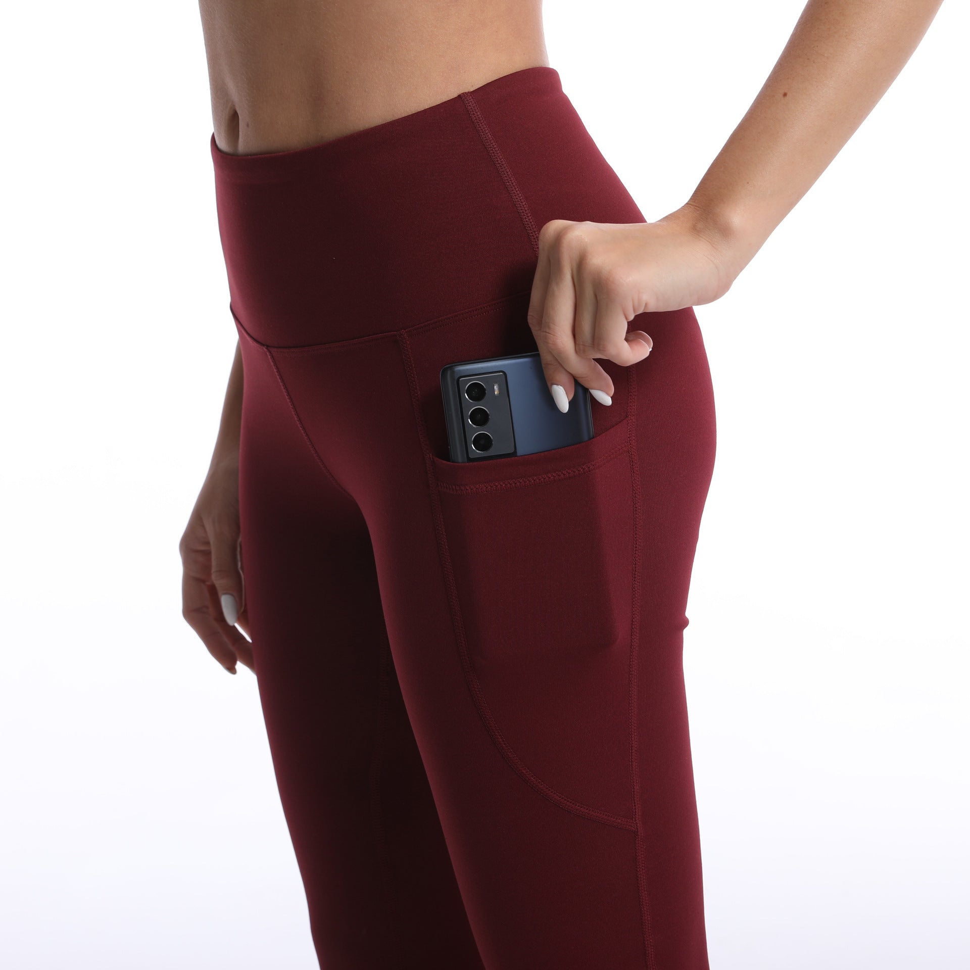 Ladies Flared Yoga Pants with High Waist and Practical Side Pockets