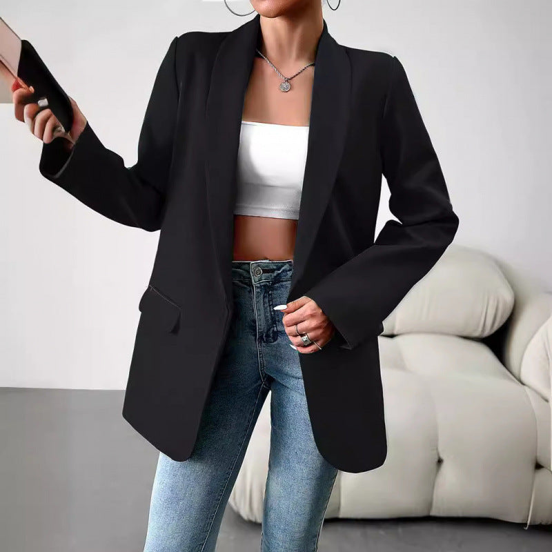 Women Tailored Open Blazer