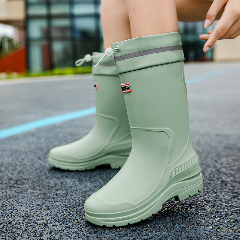Women's Functional Rubber Boots with Reinforced Ankle Protection and Slip-Resistant Sole