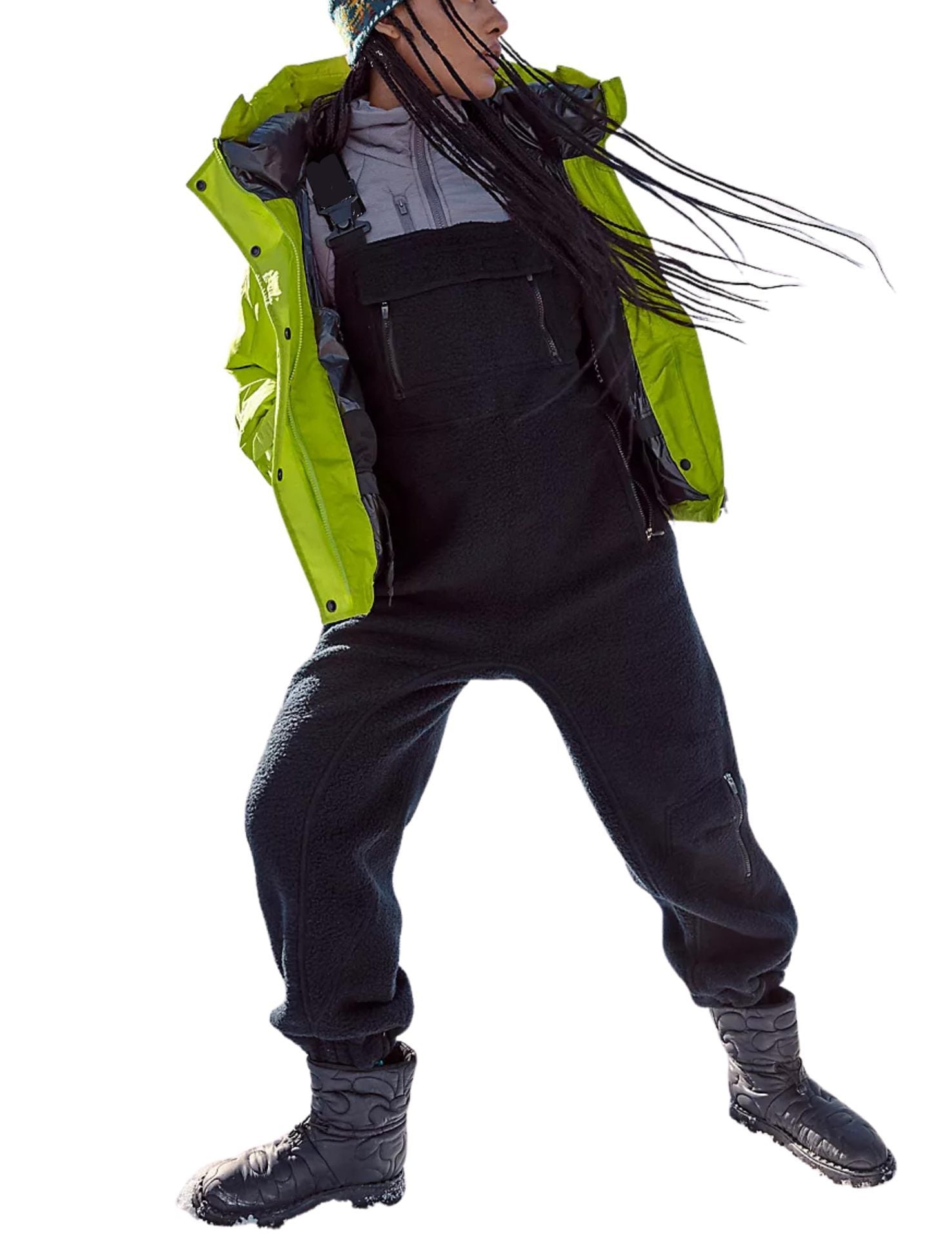 Women's Fleece Utility Overalls