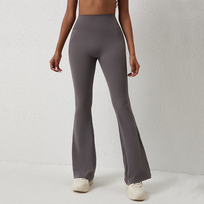 Women's Flared Leggings with High Waist and Breathable Structure