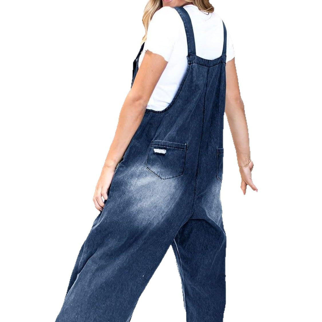 Women's Relaxed Fit Denim Dungarees