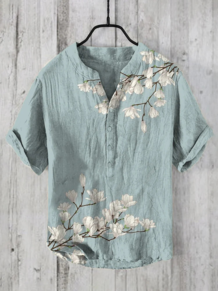 Japanese Shirt Made of Linen Blend