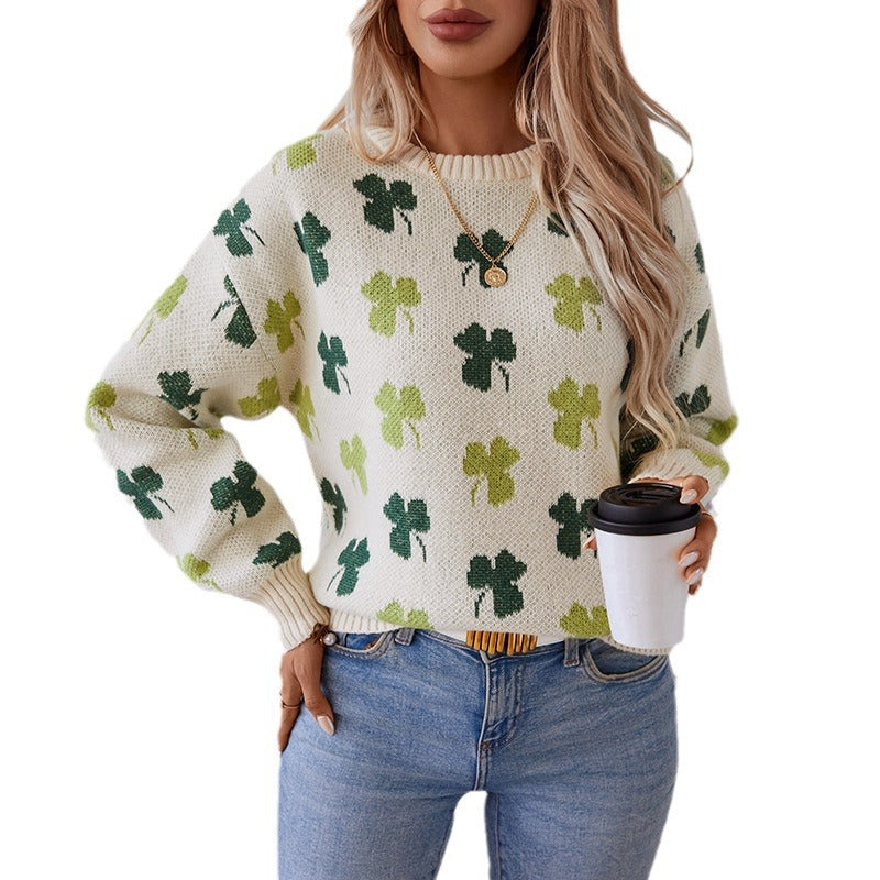 Women's patterned pullover