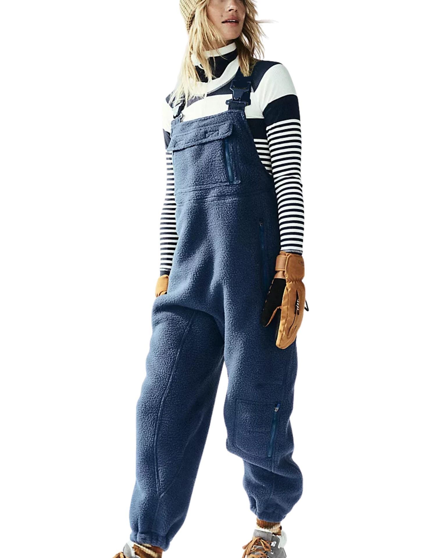 Women's Fleece Utility Overalls