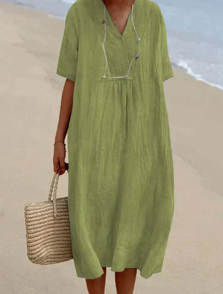 Summer dress made of cotton and linen