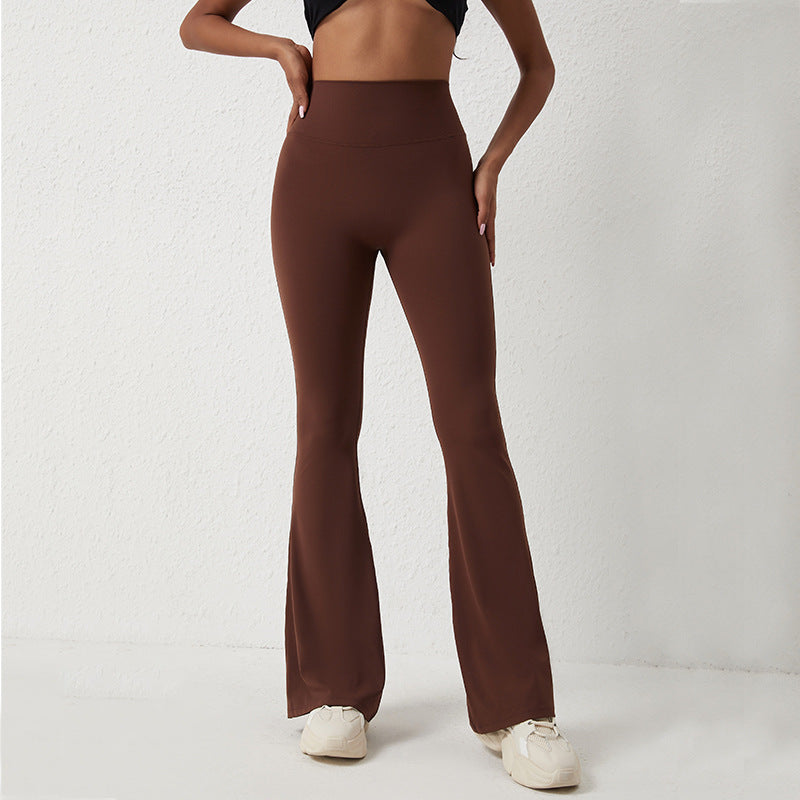 Women's Flared Leggings with High Waist and Breathable Structure